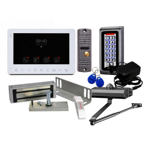 Комплект системы контроля доступа с видеодомофоном и доводчиком | СКУД-23